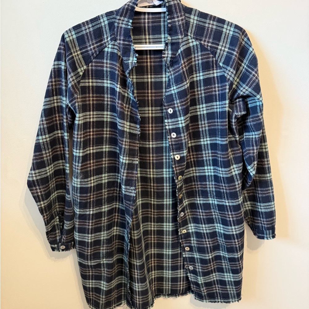 Vici Blue Plaid Button Down Shirt